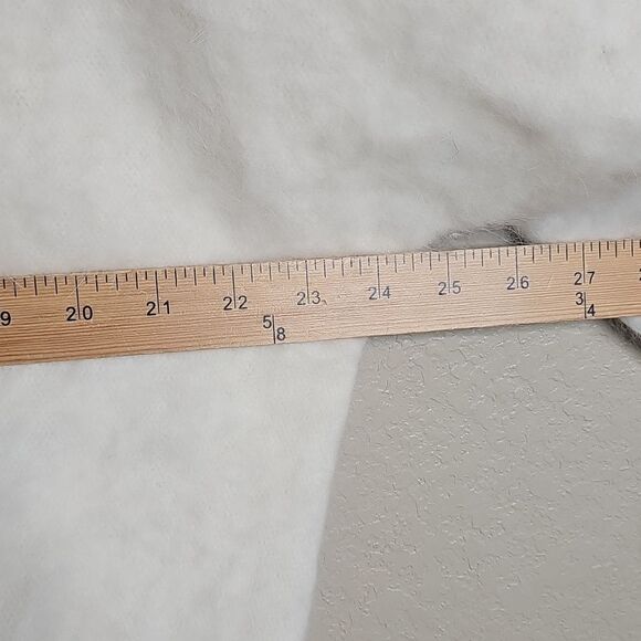 True Vintage 80s Angora Cream Sweater Cardigan 3D Floral, Pearl Gold Buttons - Picture 12 of 12